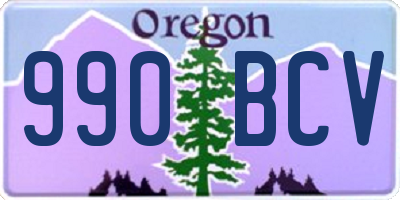 OR license plate 990BCV