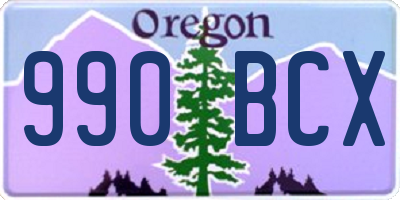 OR license plate 990BCX