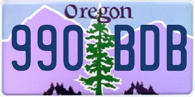 OR license plate 990BDB