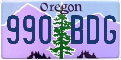 OR license plate 990BDG