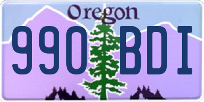 OR license plate 990BDI