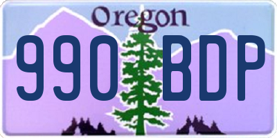 OR license plate 990BDP