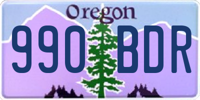 OR license plate 990BDR