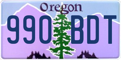 OR license plate 990BDT