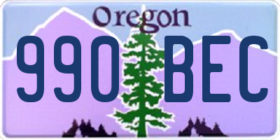 OR license plate 990BEC