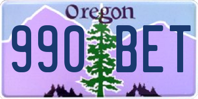 OR license plate 990BET