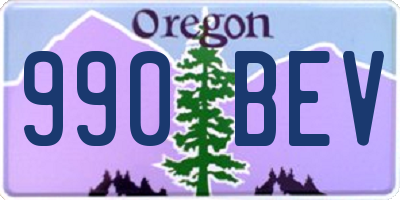 OR license plate 990BEV