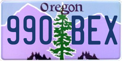 OR license plate 990BEX