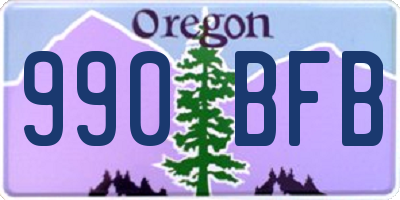 OR license plate 990BFB