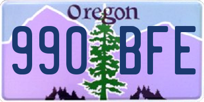 OR license plate 990BFE