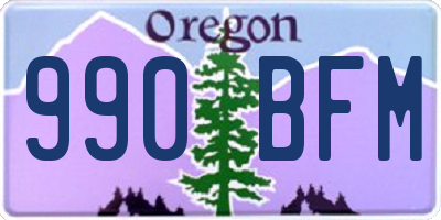 OR license plate 990BFM