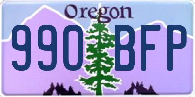 OR license plate 990BFP