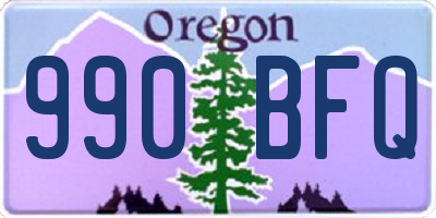OR license plate 990BFQ