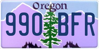 OR license plate 990BFR