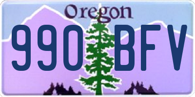 OR license plate 990BFV