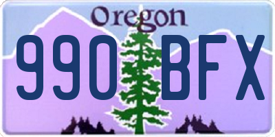 OR license plate 990BFX