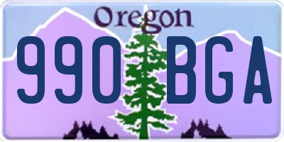 OR license plate 990BGA