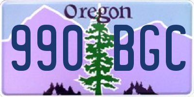 OR license plate 990BGC