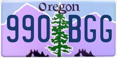 OR license plate 990BGG