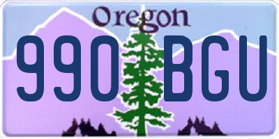 OR license plate 990BGU