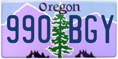 OR license plate 990BGY
