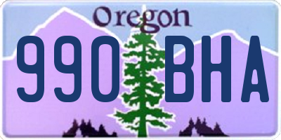 OR license plate 990BHA