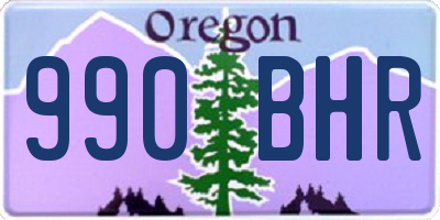 OR license plate 990BHR