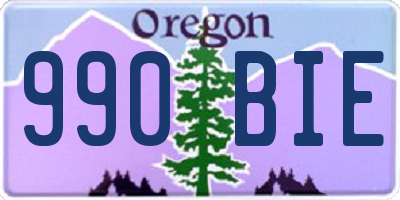 OR license plate 990BIE