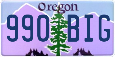 OR license plate 990BIG