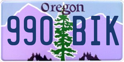 OR license plate 990BIK