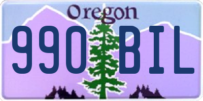 OR license plate 990BIL