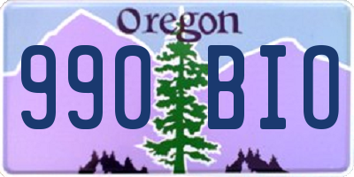 OR license plate 990BIO