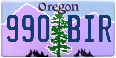 OR license plate 990BIR