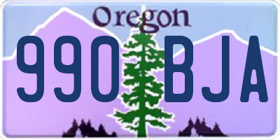 OR license plate 990BJA