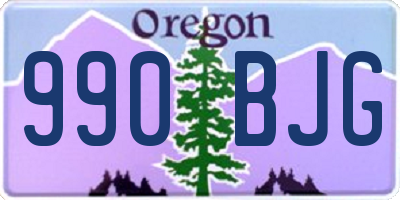 OR license plate 990BJG