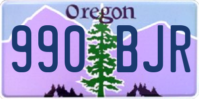 OR license plate 990BJR