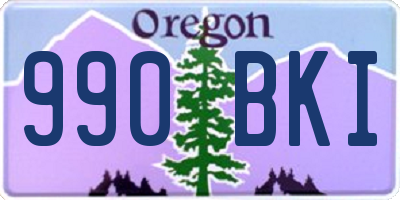 OR license plate 990BKI