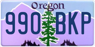 OR license plate 990BKP