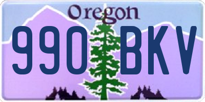 OR license plate 990BKV