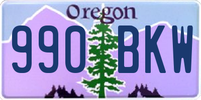 OR license plate 990BKW