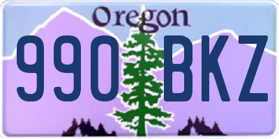 OR license plate 990BKZ