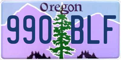 OR license plate 990BLF