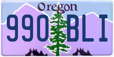OR license plate 990BLI
