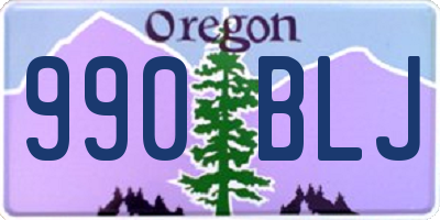 OR license plate 990BLJ