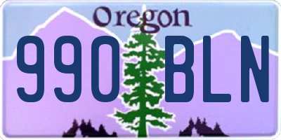 OR license plate 990BLN