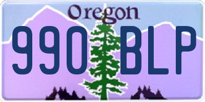 OR license plate 990BLP
