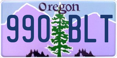 OR license plate 990BLT