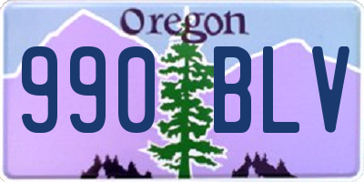 OR license plate 990BLV