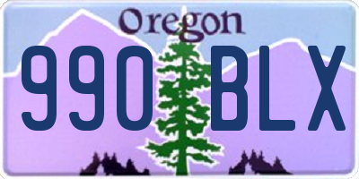 OR license plate 990BLX