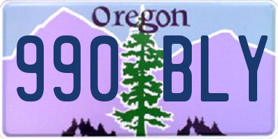 OR license plate 990BLY
